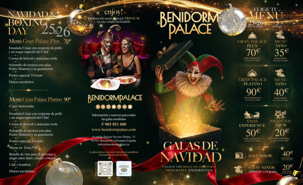 Christmas Day and Boxing Day Benidorm Palace christmas day boxing day